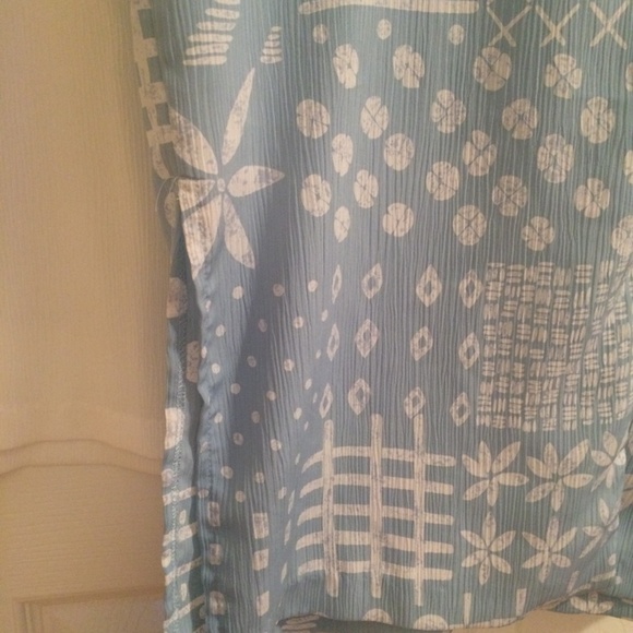 Blouse Set Blue White Sz M Peter Popovitch - Picture 5 of 8